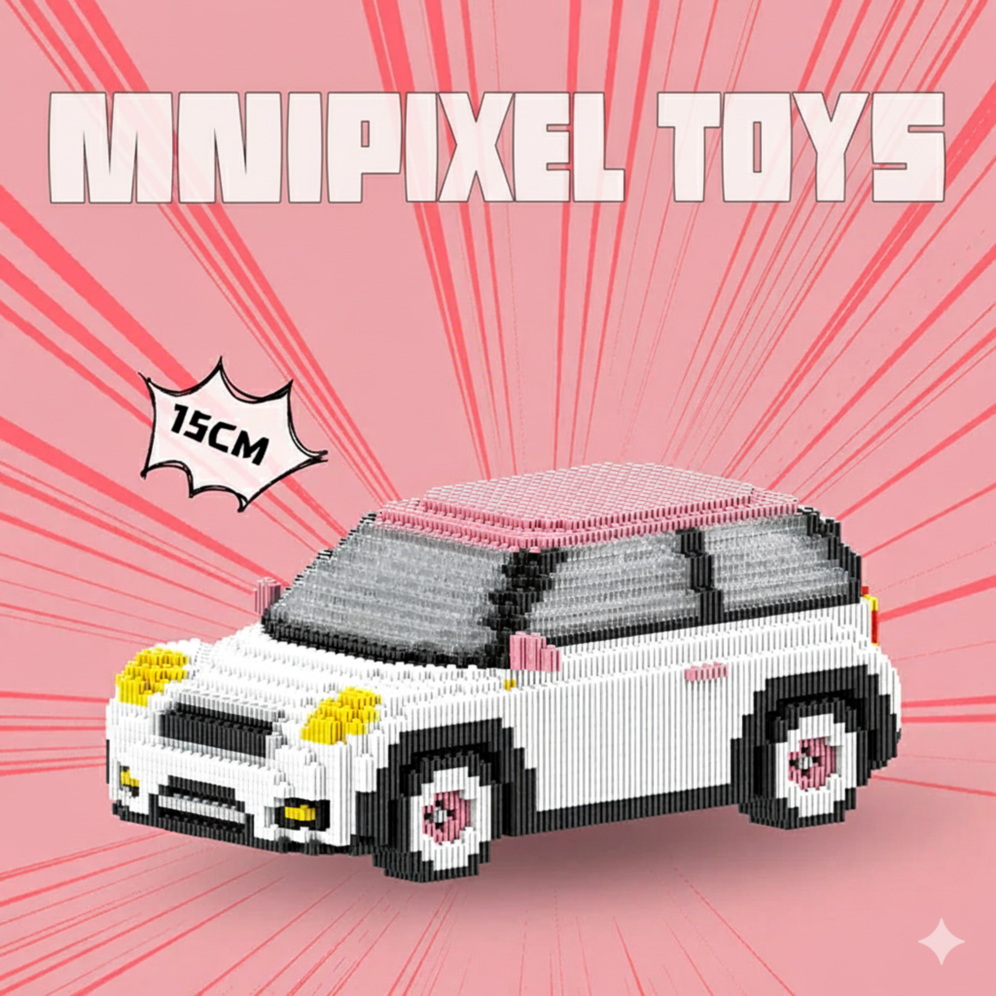 White Mini Car M6520 (15cm)
