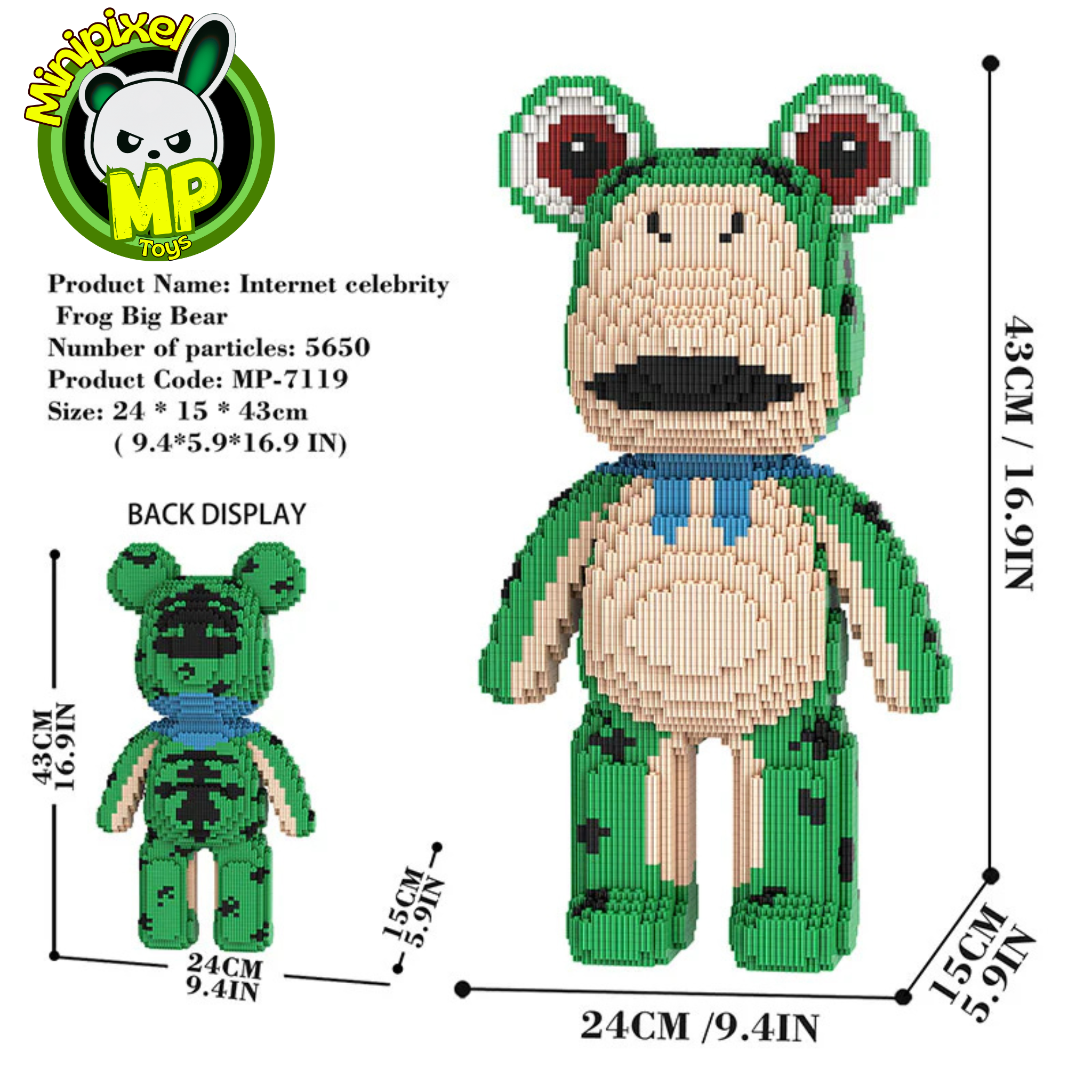 Internet Celebrity Frog M7119 (43cm)